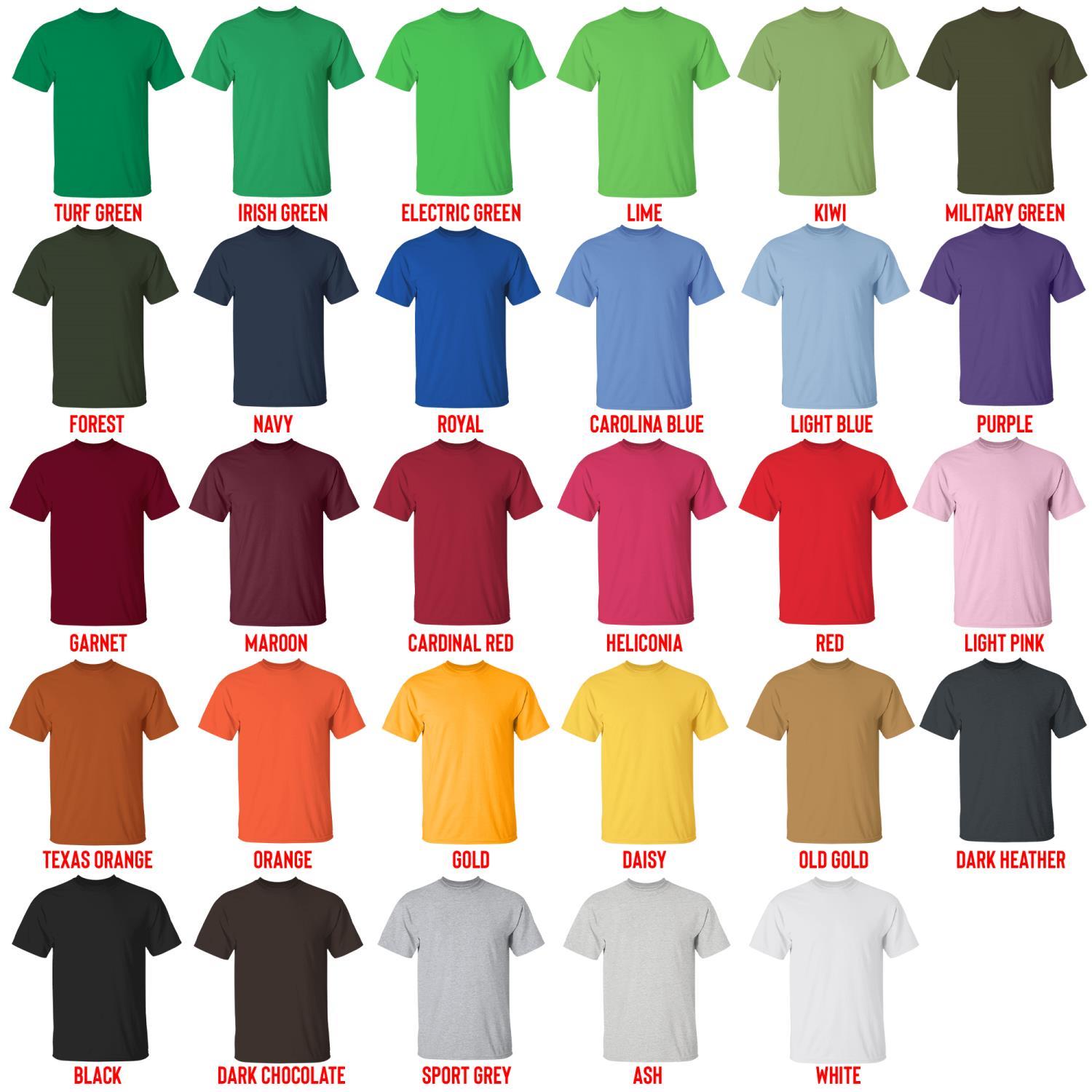 t shirt color chart - Ruby Gloom Merch